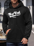 Men's Hoodie New York Brooklyn Urban Retro Streetwear With Bold Calligraphy Hoodie