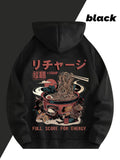 Men's Hoodie Full Score For Energy Spicy Ramen Noodles And Fresh Ingredients Bowl