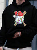 Men's Hoodie Christmas Lights Wrapped Around Santa Hat Baseball