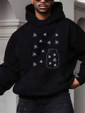 Men's Hoodie Glowing Fireflies Dancing Around A Glass Jar In Darkness