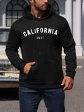 Men's Hoodie California 1991 Sunlit Urban City Street Black Hoodie