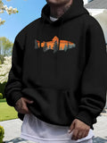 Men's Hoodie Sunset Forest Landscape Reflected In A Calm Majestic Fish