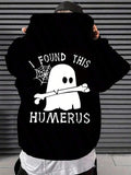 Men's Hoodie I Found This Ghost With Cartoon Bone And Web Humerus