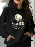Women's Hoodie The Shankers Golf Team Vintage Club Design With Golf Ball And Crossed Tees