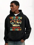 Men's Hoodie Cruising Into My 40th Birthday With Sunset Palm Trees Sunglasses