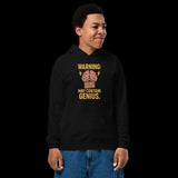 Men's Hoodie Warning Bright Neon Light Bulbs With Electric Circuits Brain