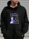 Men's Hoodie My Husband I Hold You In My Heart Forever With Angel And Butterflies