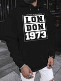 Men's Hoodie United Kingdom Bold Block Letters And Numbers With City Year London