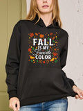 Women's Hoodie Fall Is My Favorite Color Vibrant Autumn Leaves With Harvest Fruits Hoodie