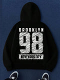 Men's Hoodie Brooklyn 98 Bold Numbers With New York City Print Hoodie