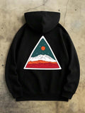 Men's Hoodie Retro Sunset With Mountains Under Starry Night Sky Mountain