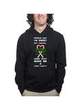 Men's Hoodie People Say Im Sweet But Twisted With Candy Canes Holiday Gingerbread