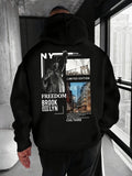Men's Hoodie Limited Edition Freedom Streets With Urban Landmarks NYC Brooklyn Hoodie