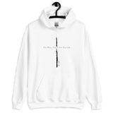 Men's Hoodie Fine Black Vertical Line With Minimalist Tiny Lettering Hoodie