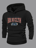 Men's Hoodie Urban Style With Retro Lettering Brooklyn 1996 Hoodie
