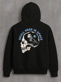 Men's Hoodie Skull Head In Space Astronauts With Planets Stars Orbiting Skull