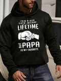 Men's Hoodie Fist Bump With Quote And Bold Typography Papa