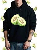 Men's Hoodie Fresh Green Sliced Melon Surrounded By Juicy Seeds Melon