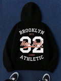 Men's Hoodie Brooklyn NYC New York 22 Athletic Print Hoodie