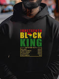 Men's Hoodie Juneteenth Black King Melanin Intelligence And Leadership Royalty King