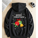 Men's Hoodie Merry Christmas Winter Snowy Night With Baubles And Festive Bell