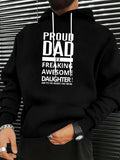 Men's Hoodie Proud Dad With Awesome Daughter Appreciation Statement Hoodie