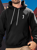 Men's Hoodie Minimalist Urban Hoodie With Simple Silhouette Embroidery Detail Figure