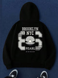 Men's Hoodie Brooklyn NYC 86 With Pearl Graphic And Five Stars Hoodie