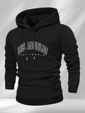 Men's Hoodie Los Angeles California Modern Varsity Lettering With Curved Arched Text Hoodie