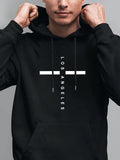 Men's Hoodie Los Angeles Minimalist Urban Lines On Black Hoodie