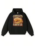Men's Hoodie Grilled Cheese Melting Cheese With Golden Toasted Bread Sandwich