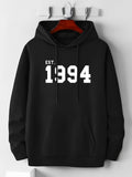 Men's Hoodie Est 1994 Bold White Vintage Year Hoodie
