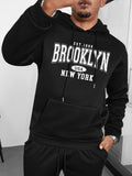 Men's Hoodie Brooklyn New York With Classic Athletic Lettering Hoodie