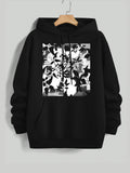 Men's Hoodie Abstract Shadows And Light Overlapping Flying Butterflies