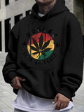 Men's Hoodie Reggae Life Love Peace Rasta Sun Leaf Hoodie
