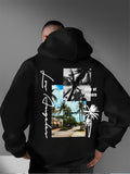 Men's Hoodie City Of Angels Tall Palm Trees Towering In Summer Sunshine
