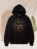 Men's Hoodie Blessed Thankful Grateful Happy Family Surrounded By Autumn Leaves Branches Fruits