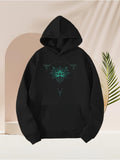 Men's Hoodie Geometric Glow With Neon Lines And Symmetrical Abstract Pattern Hoodie