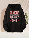 Men's Hoodie Grandma Of The Berry Sweet One With Red Strawberry Pattern Hoodie