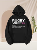Men's Hoodie Rugby Wife Much Cooler Than Normal Wife Hoodie
