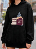 Women's Hoodie Enchanted Stories Piled Mystical Books And Magical Candlelight Books