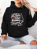 Women's Hoodie Hot Cocoa With Snowflakes Christmas Tree And Cozy Blanket Hoodie