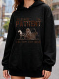 Women's Hoodie Please Be Patient Wagon With Woman From The 90s