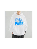 Men's Hoodie Netball Pass With Blue Graphic And Dynamic Motion Lines Ball