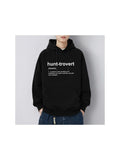 Men's Hoodie Hunt Trovert Interesting Definition Letters Print Hoodie