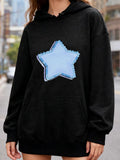 Women's Hoodie Cool Urban Street Style With Large Blue Star Hoodie