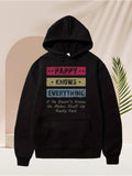 Men's Hoodie Pappy Knows Everything Colorful Typographic Retro Lettering Hoodie