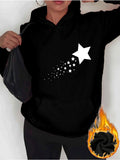 Women's Hoodie Sparkling Shooting Stars Scattered Across A Midnight Sky Hoodie