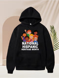 Men's Hoodie National Hispanic Heritage Month Smiling Kids Celebrating Diversity Under Bright Banner Hoodie