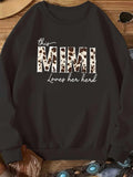 Women's Hoodie This Mimi Loves Her Herd With Cow Print Letters Sweatshirt